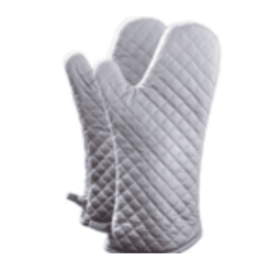 silver baking  gloves