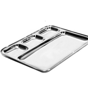 SS 4 Compartment Plate (square)