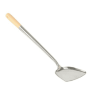 wooden handle ss wok spatula
