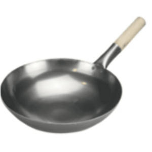 wooden handle chinese wok