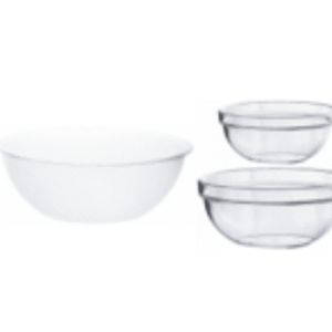 frosted & acrylic salad mixing bowl