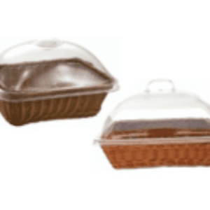 polyrattan basket with lid